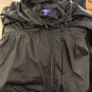 JoyLab Black Hooded Lightweight Windbreaker